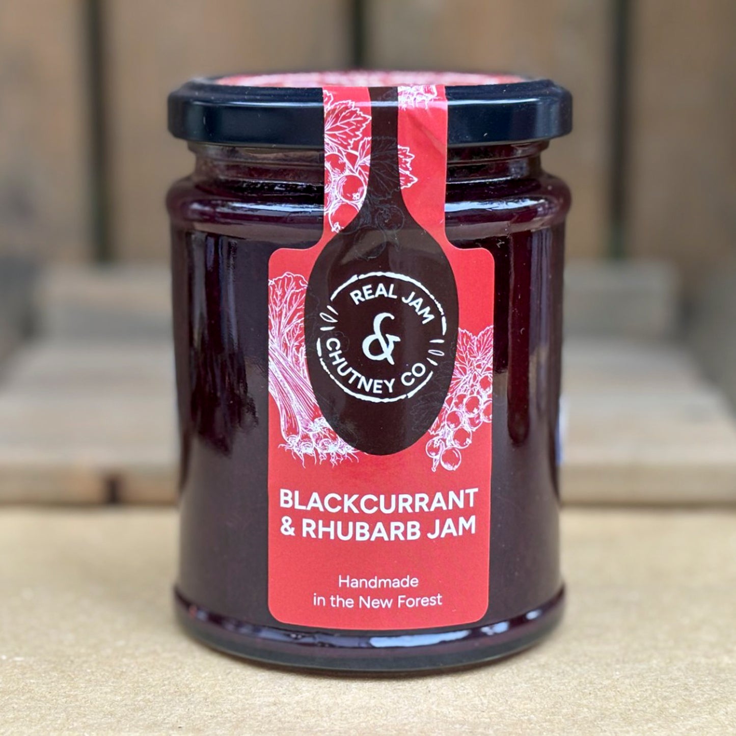 The Real Jam & Chutney Company - Blackcurrant & Rhubarb Jam