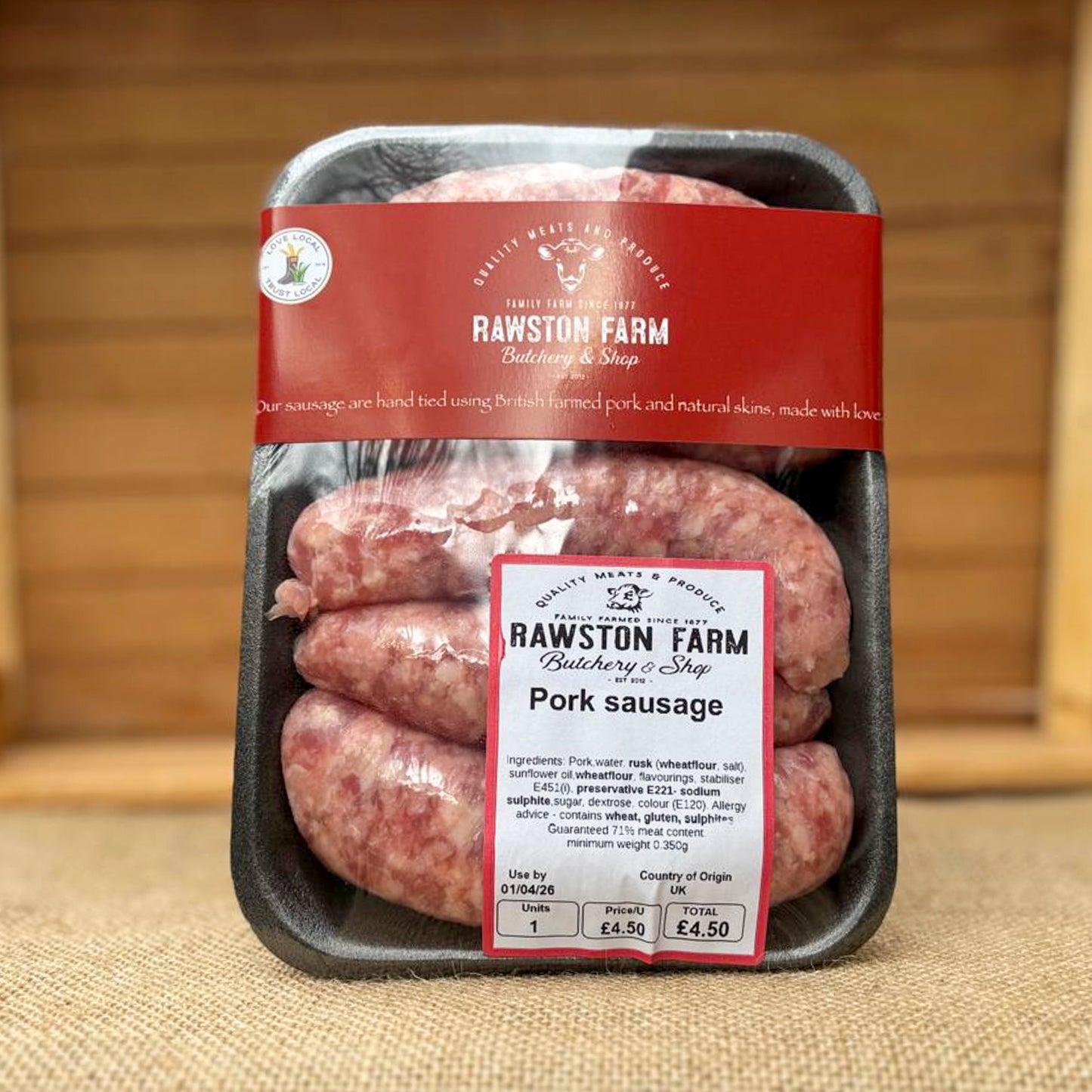 Rawston Farm - Pork Sausages