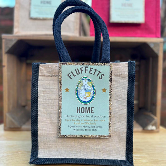 Small Natural and Black Gift Bag