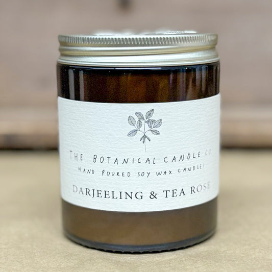 The Botanical Candle Company - Darjeeling and Tea Rose Candle in Jar