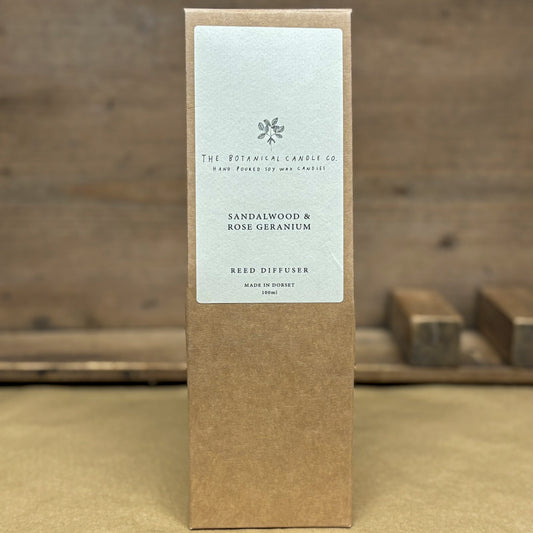 The Botanical Candle Company - Sandlewood and Rose Geranium Diffuser