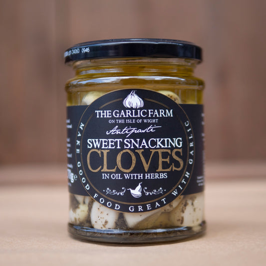 The Garlic Farm - Sweet Snacking Cloves in Oil with Herbs