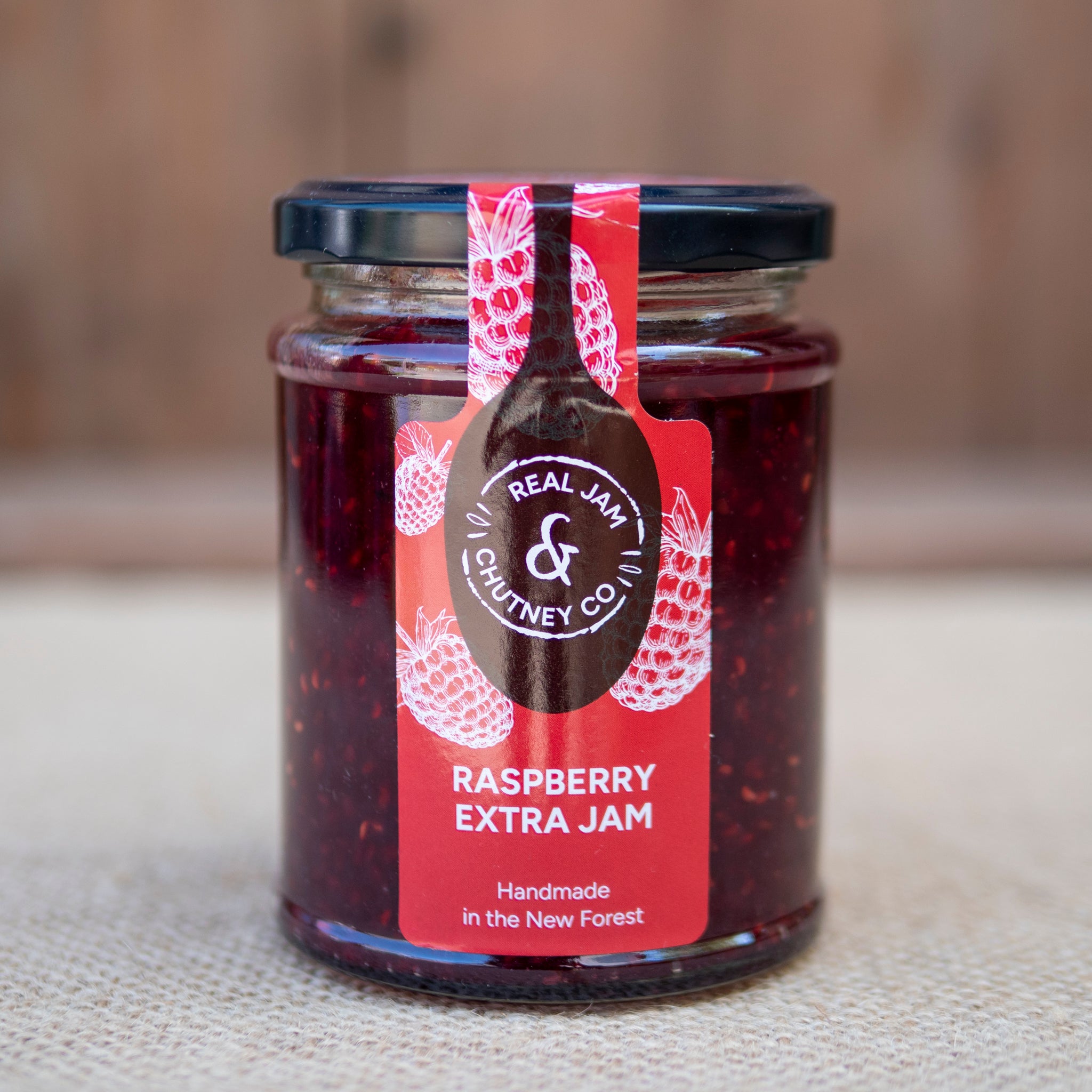 The Real Jam & Chutney Company - Raspberry Extra Jam – Fluffetts Home