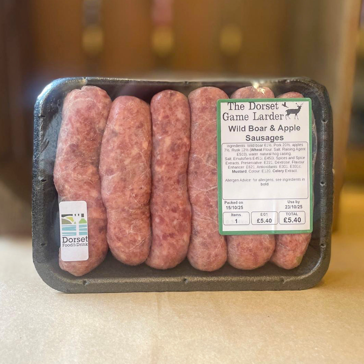 Apple Boar Dorset Game Larder - Wild Boar & Apple Sausages – Fluffetts Home